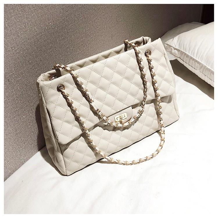 Autumn and Winter New Large-capacity Handbag Korean Version of Fashion Diamond Bag Trendy Versatile Shoulder Messenger Bag Large Bag Women