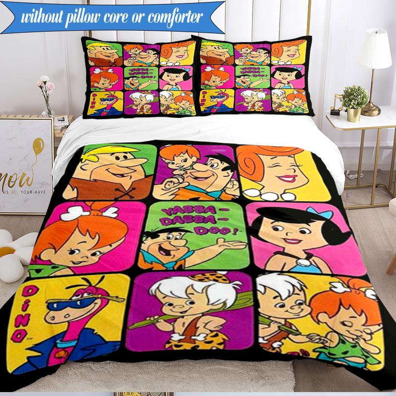 The Croods Players Adventure 3pcs K-pop music group Bedding set,Ideal for Bedroom, Dormitory,Including Duvet Cover And 2pcs Pillowcases,Fan gifts