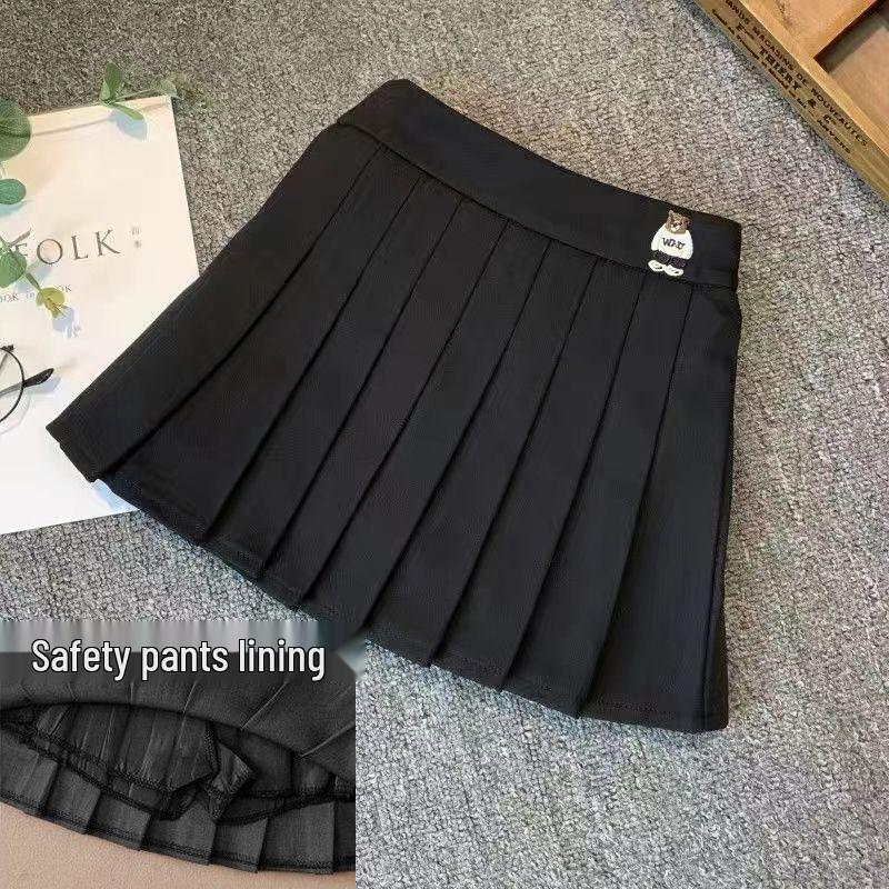 

Girls Plaid Pleated Skirt - Autumn/Winter 2023, Fashionable Korean Style Short Skirt Size 110 (up to 14 kg)