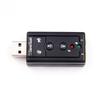 1pc New External Mini USB 2.0 Virtual 7.1Channel Audio Sound Card Adapter 3.5mm Mic Speaker Audio Headphone Jack Converter