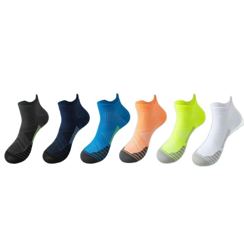 Exercise Compression Socks - Pure Cotton Short-tube High-elastic Multi-color Short Socks - Running Sweat-absorbing Socks