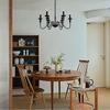 Chandelier Stylish Black 6 Lights LED Compatible E12 Pendant Light Retro Ceiling Light Interior Ceiling Light Lighting Fixture No Remote Control