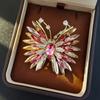 High-End Light Luxury Flower Brooch Female Heavy Industry Design Sense Animal Brooch Diamond Corsage Coat Clothing Accessories