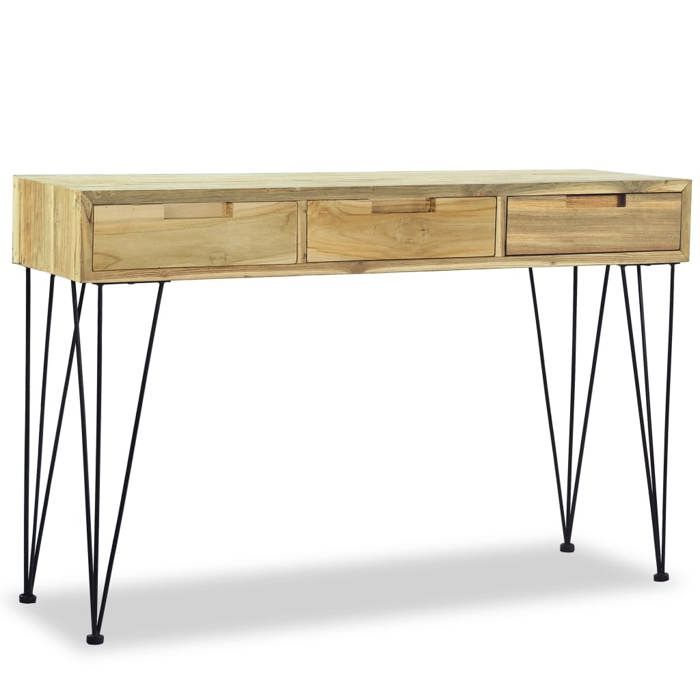 VidaXL Table console 120 x 35 x 76 cm Teck massif