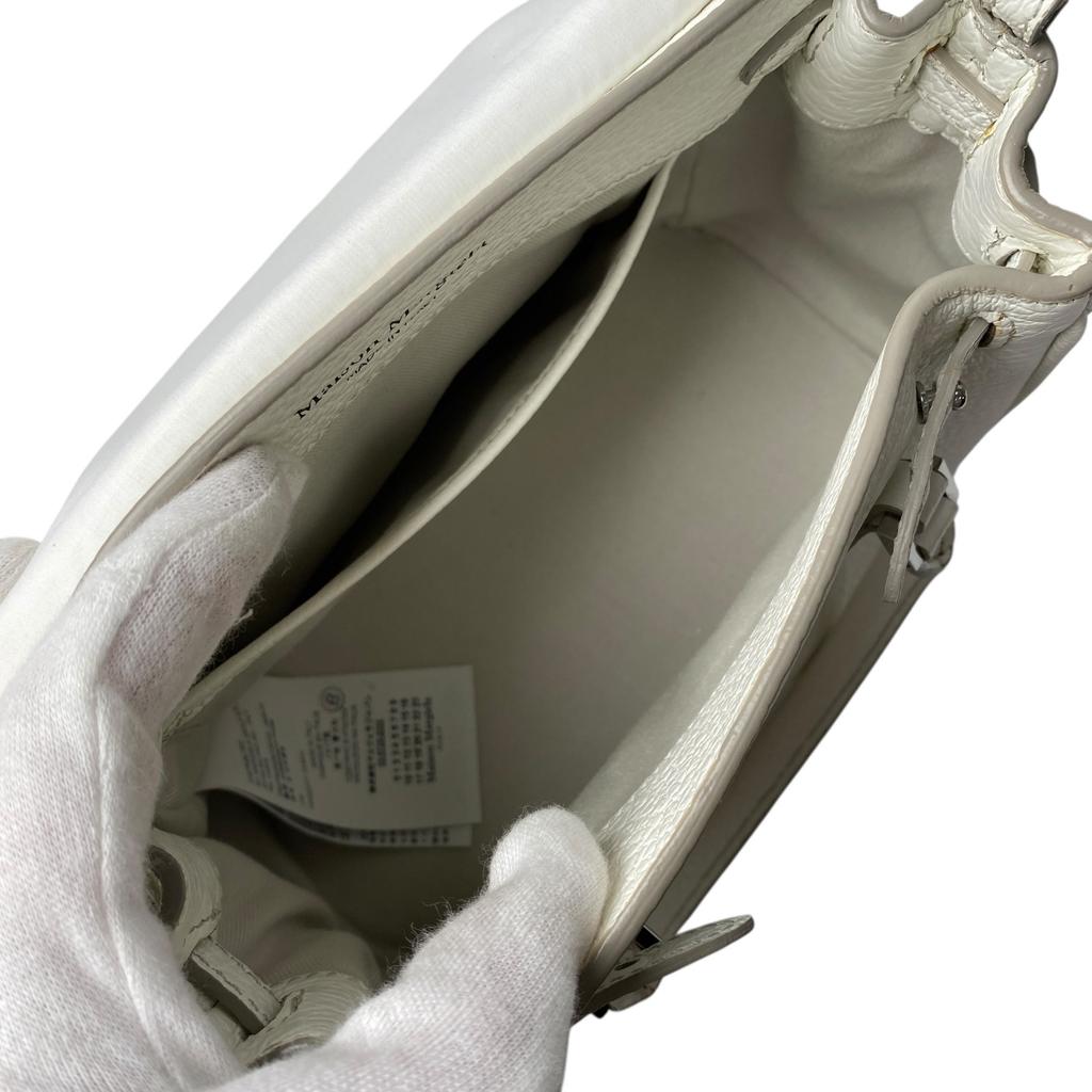 Used Maison MargielaShoulder Bag white leather Women