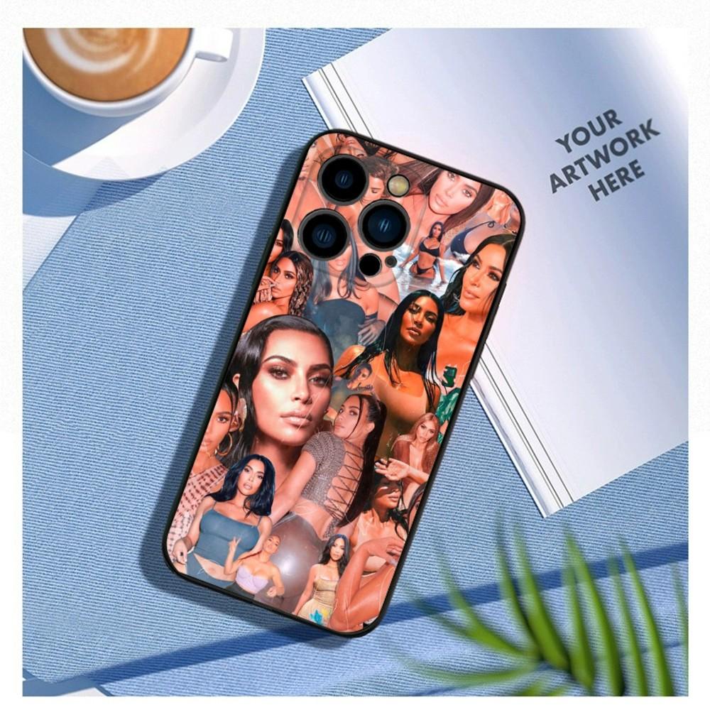 K-Kim K-KardashianS Funny Phone Case For iPhone15,14,13,12 Mini 11 Pro XR,X,XS,MAX 7,8 Plus Silicone Cover Soft Black
