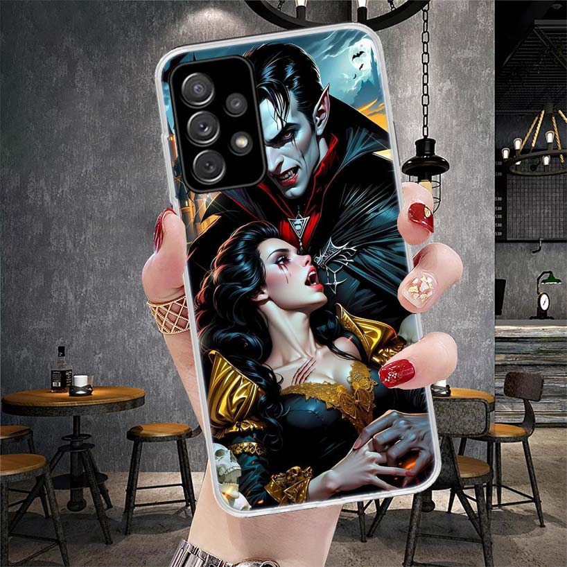 Gothic Vampire Scarlet Art Soft Phone Case For Samsung Galaxy A12 A22 A32 A52 A72 A02S A51 A50S A71 A70 A31 A20S Note 20 Ultra S