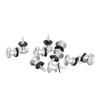 10 Pcs Guitar Strap Lock Button Mushroom Style Adjustable Universal Strap Lock Pin for Ukulele Bass Silver