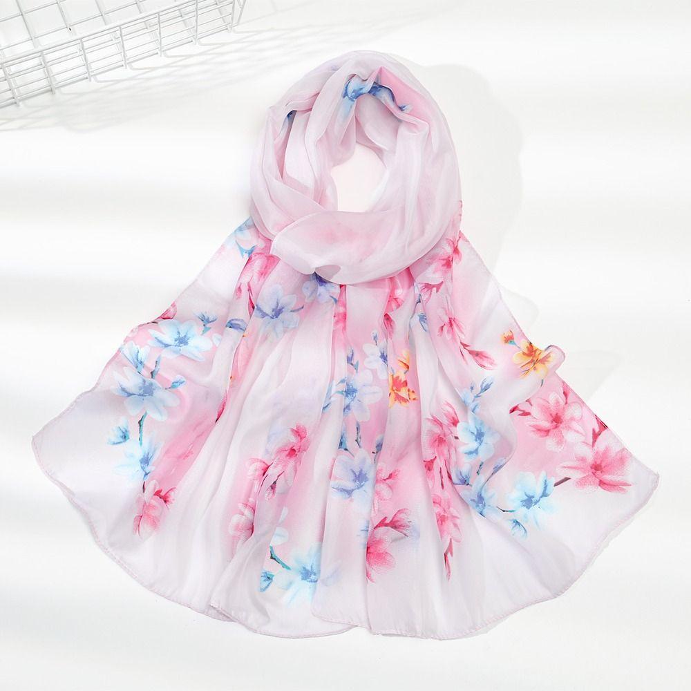 Print Silk Scarf Vintage Headkercheif Hijab Foulard Bandana New Neck Tie Shawl Wraps Women