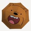 We Bare Bears Friends Automatic Folding Umbrella, Self-Opening/ Closing, Durable Windproof Travel Umbrella for Outdoor Adventures A0826098