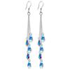 Geometric Charming Long Water Drop Tassel Earrings In 925 Silver For Women Fashionable