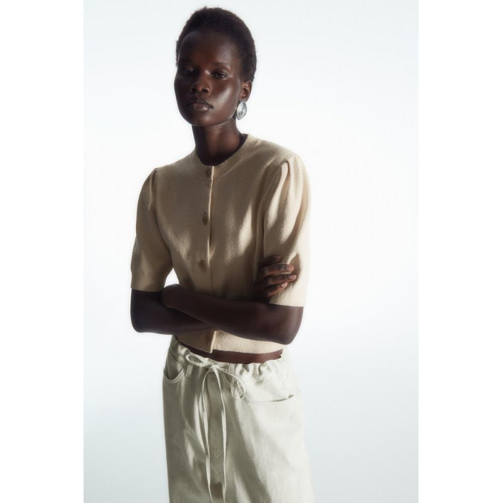 

Укороченный кардиган с короткими рукавами COS Japan light beige/XS
