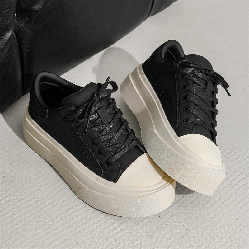 Thick-soled heightening low-top campus wind skateboard shoes, spring new classic sports and leisure board shoes