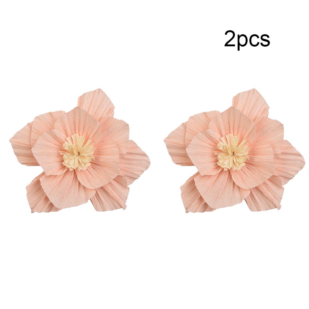 Flowers Paper Flowers Wedding 2Pcs/Set 30cm Birthday Bold Colors Bright Crepe Paper DIY Folded Storage for durable