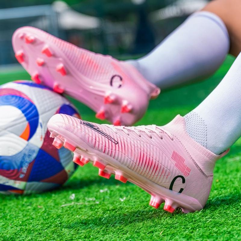 Unisex Football Boots Student Large Size Football Boots Plastic Long Nail AG Artificial Lawn Training Football Shoes