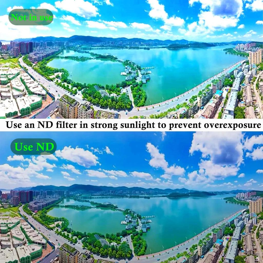 52mm ND-Handy-Objektivfilter für iPhone Samsung und andere Neutraldichte zur Lichtreduzierung und Clip-On 2-400 16, 15, 14, 13, 12, 11, BLU, Motorola,