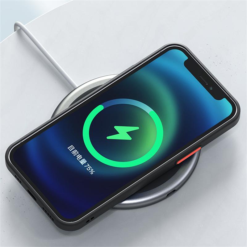 Matte Armor For Magsafe Magnetic Wireless Charging Case For Iphone 14 13 12 Pro Plus Max Mini Transparent Hard Pc Defender Funda