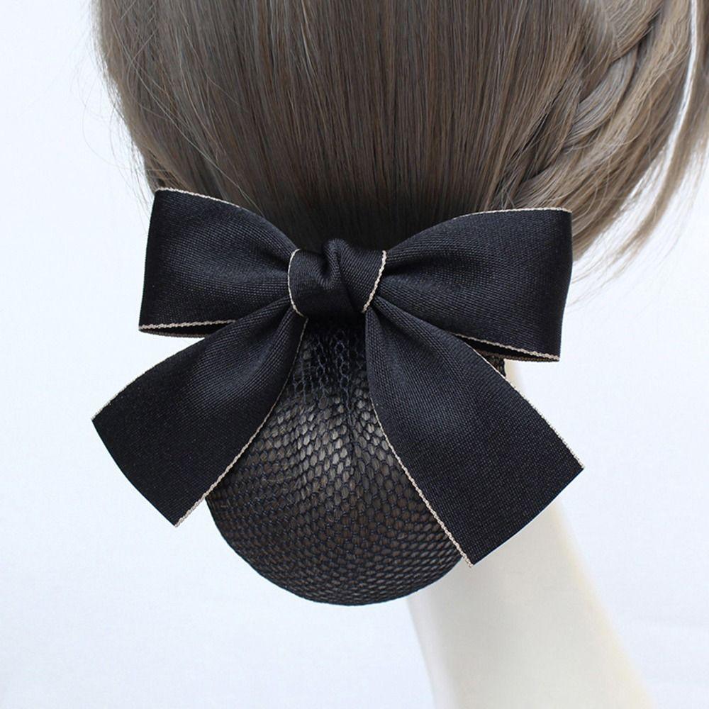 For Girls Nurse For Female Bow Spring Clip Ponytail Clip Korean Bun Snood Hairgrips Cover Net