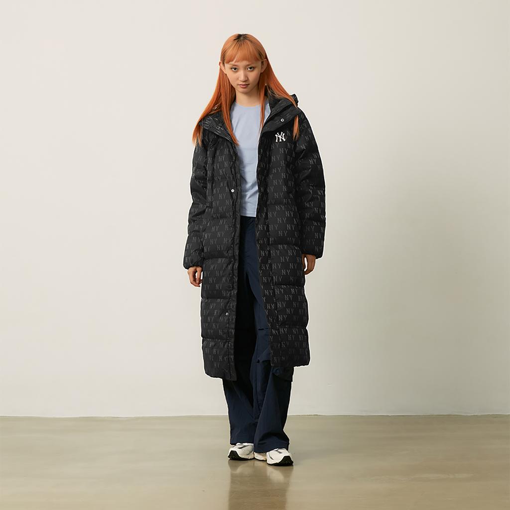 New MLB MONOGRAM Collection New York Yankees 24FW Down Jacket Unisex Black 3ADJM2146-50BKS