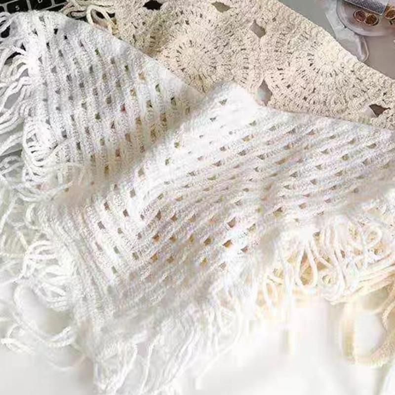 Breathable Hollow Knit Triangled Scarf For Layering Lightweight Multipurpose Shawl For Women Men And Kids