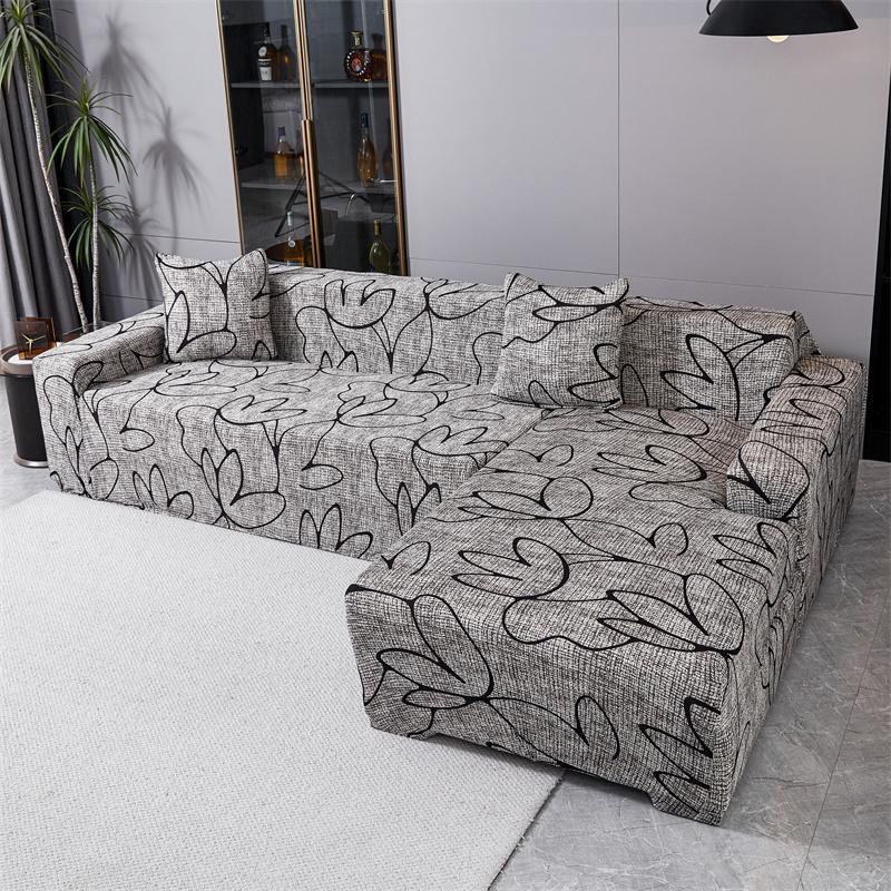 Geometric Sofa Covers For Living Roomastic Corner Couch Cover Sectional Corner L Shaped Chaise Longue Slipcover Funda De Sofá