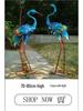 European & American Outdoor Garden Luminous Wrought Iron Swan Ornaments Solar Lights