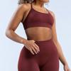 Seamless Matte Nylon Yoga Bra With Cross Back Design For Fitness And Workout