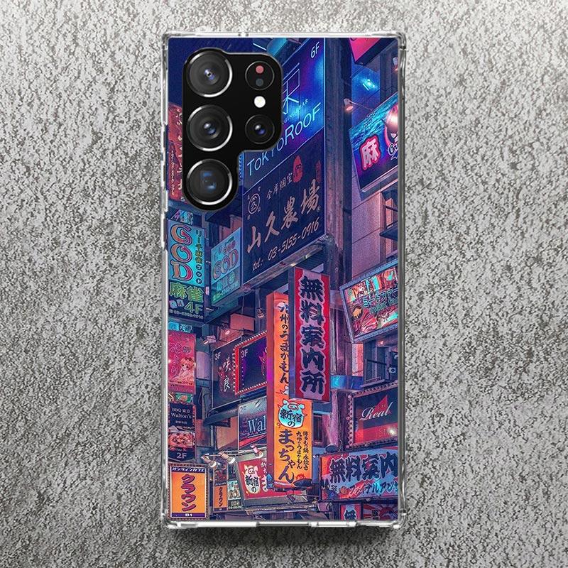 Coque de téléphone Esthétique Anime Paysage Pour Samsung Galaxy S25 S24 S23 Ultra S22 Plus S21 S20 FE S10 + S25Ultra S24U Coque Souple