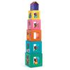 DJECO Tapani House Stacking Toy Blocks, Cubes, Nesting Building Blocks, Numbers, Bears, Animals, Ages 1 Year, 18 Months, 18 Months, 2 Years, 3 Years,