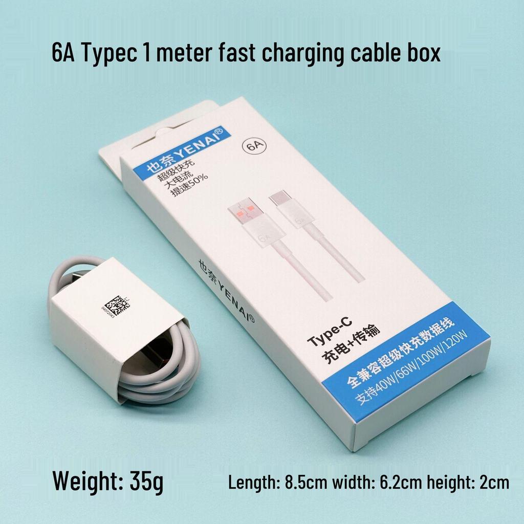 6A Fast Charging PD20W Cable for Apple 15, Huawei, Android Phones