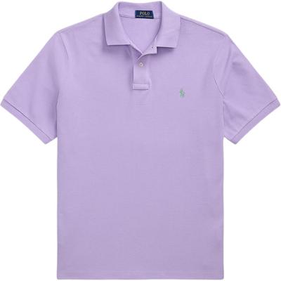 Polo Solid Slim Fit Short Sleeve Polo Shirt Men Tops Purple 710680784-423