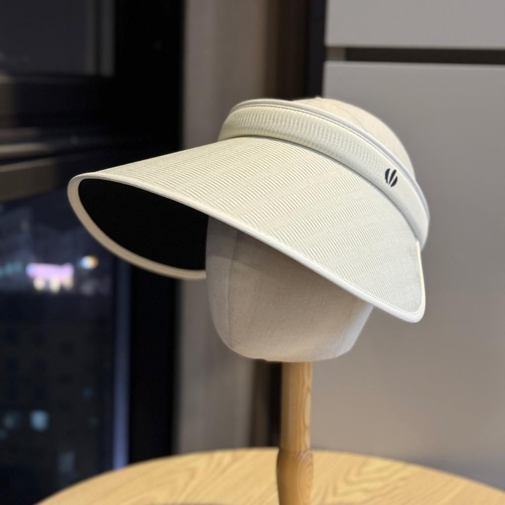 High-quality Women's Summer Outdoor Sun Protection Visor Hat, Korean Style Versatile Black-coated UV Protection Sun Hat, Trendy