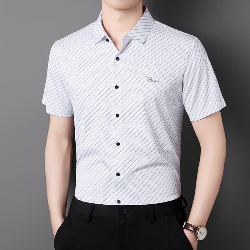 Summer Men's Ice Short Sleeve Shirt Breathable Versatile