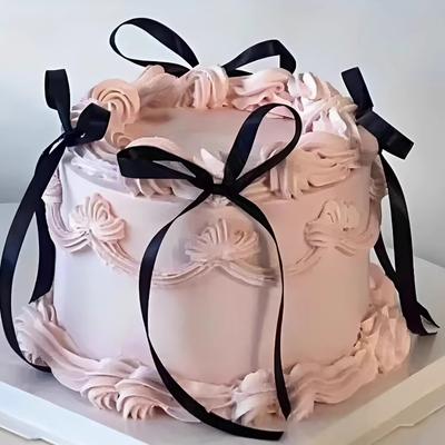 6 inch/15 cm Eenvoudig Fee Verjaardagstaart Model Zijden Lint Balletsimulatie Taart Meisjeshart Woondecoratie Bloemenkransen