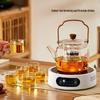 Electric Glass Tea Kettle & Ceramic Stove Set