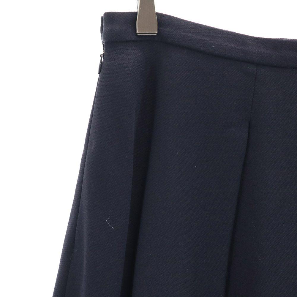 GIORGIO ARMANI 90s Italian Wool Old Midi length flare skirt 40 Navy Women Used