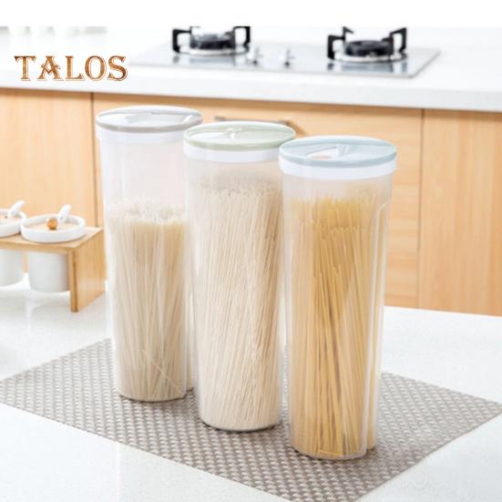 Høy Klar Spaghettibeholder Oppbevaringskrukke med Lokk BPA-fri Stor Kapasitet Gjennomsiktig Design Lufttett Lekkasjesikker Spaghettioppbevarer