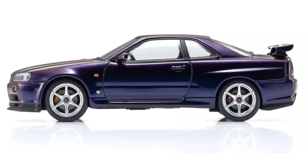 Kyosho Original Nissan Skyline R34 Purple Finished Product KS03936P 1/43 GT-R V-Spec (Midnight III)