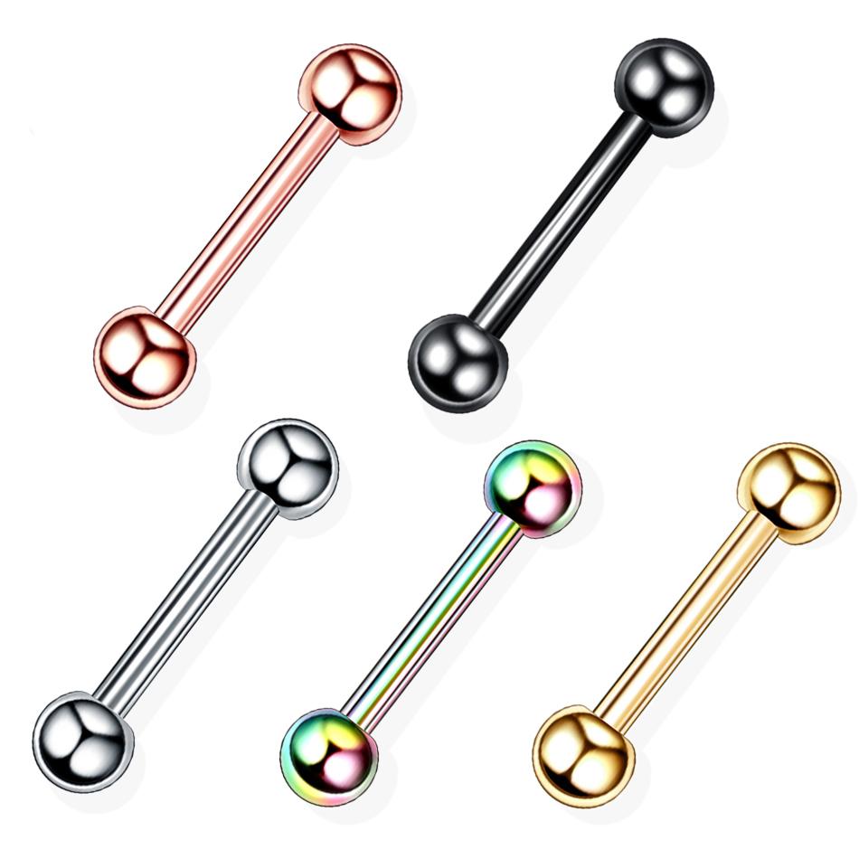 2pcs/lot Stainless Steel 16G Tragus Helix Bar Barbell Daith Oreja Stud Earing Cartilage Earrings Ear Piercing Jewelry for Women