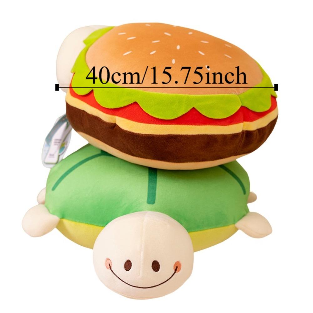 Soft Turtle Transform Hamburger Animal Turtle Plush Doll Flip Sides Plush Doll  Birthday Gifts