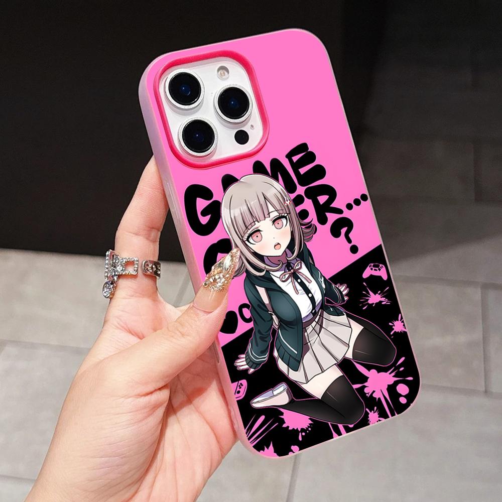 Danganronpa Chiaki Nanami Telefoonhoesje voor iPhone 17 16 15 14 13 12 11 Air Pro Max Plus Jelly Dubbele laag Rozerood Hoesje