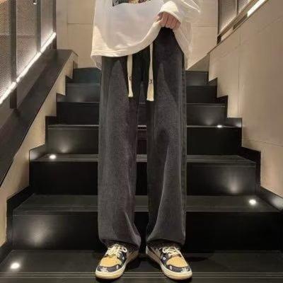 Retro Jeans Men's Spring/Autumn Straight Tube Loose Trendy Brand Wide Leg Versatile Casual Long Pants Summer