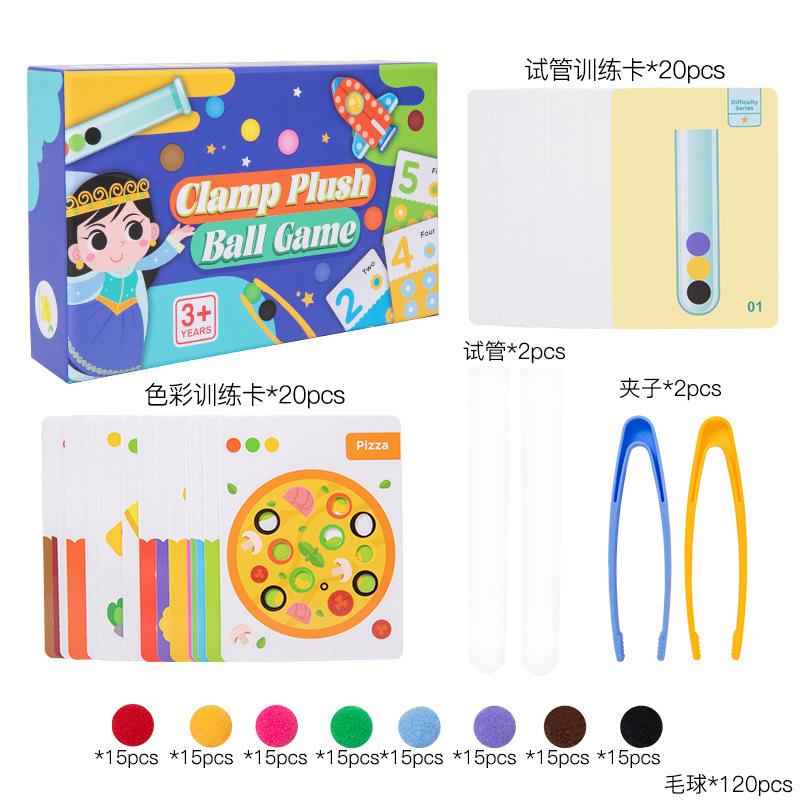 

Плюшевый мячик детский сад клипсы бусины цветные когнитивные учебные пособия тренировка движений рук игрушки для раннего развития Ball