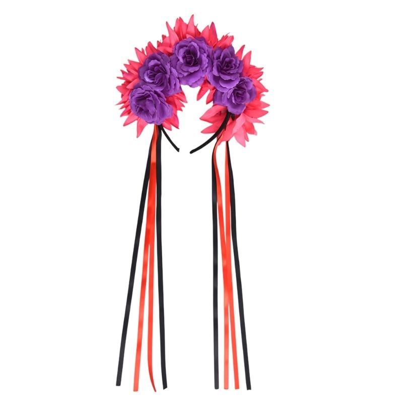 

Festival Chrysanthemum Headbands Soft Fabric Design For Themed Costume Parties