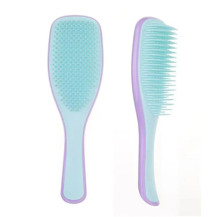 Anti Static Long Handle Cushion Hair Brush Detangling Comb Scalp Massage Tool for All Hair Types Suitable for Wet and Dry Hair One Size синий