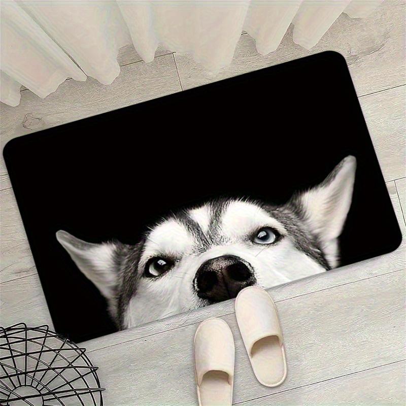 1pc Non-slip Realistic Siberian Husky Floor Mat - Anti-skid Mat for Living Room, Bedroom, Office