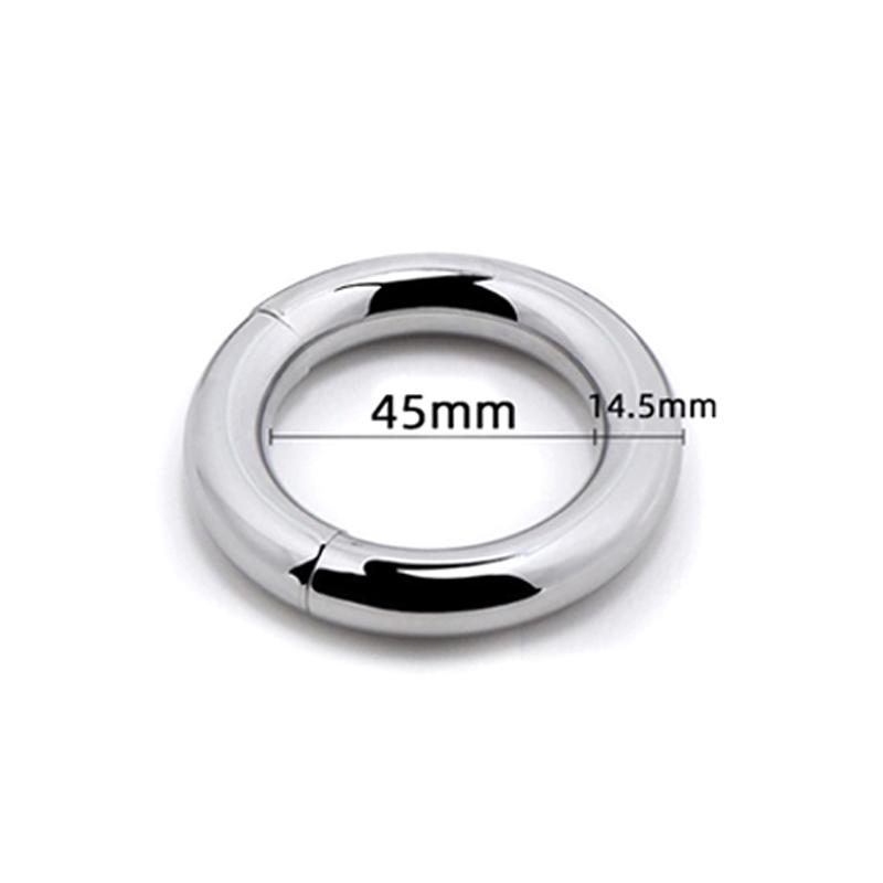 Metal Magnetic Scrotum Stretcher Penis Cock Lock Ring Heavy Male Metal Ball Scrotum Stretcher Delay Ejaculation BDSM Sex Toy