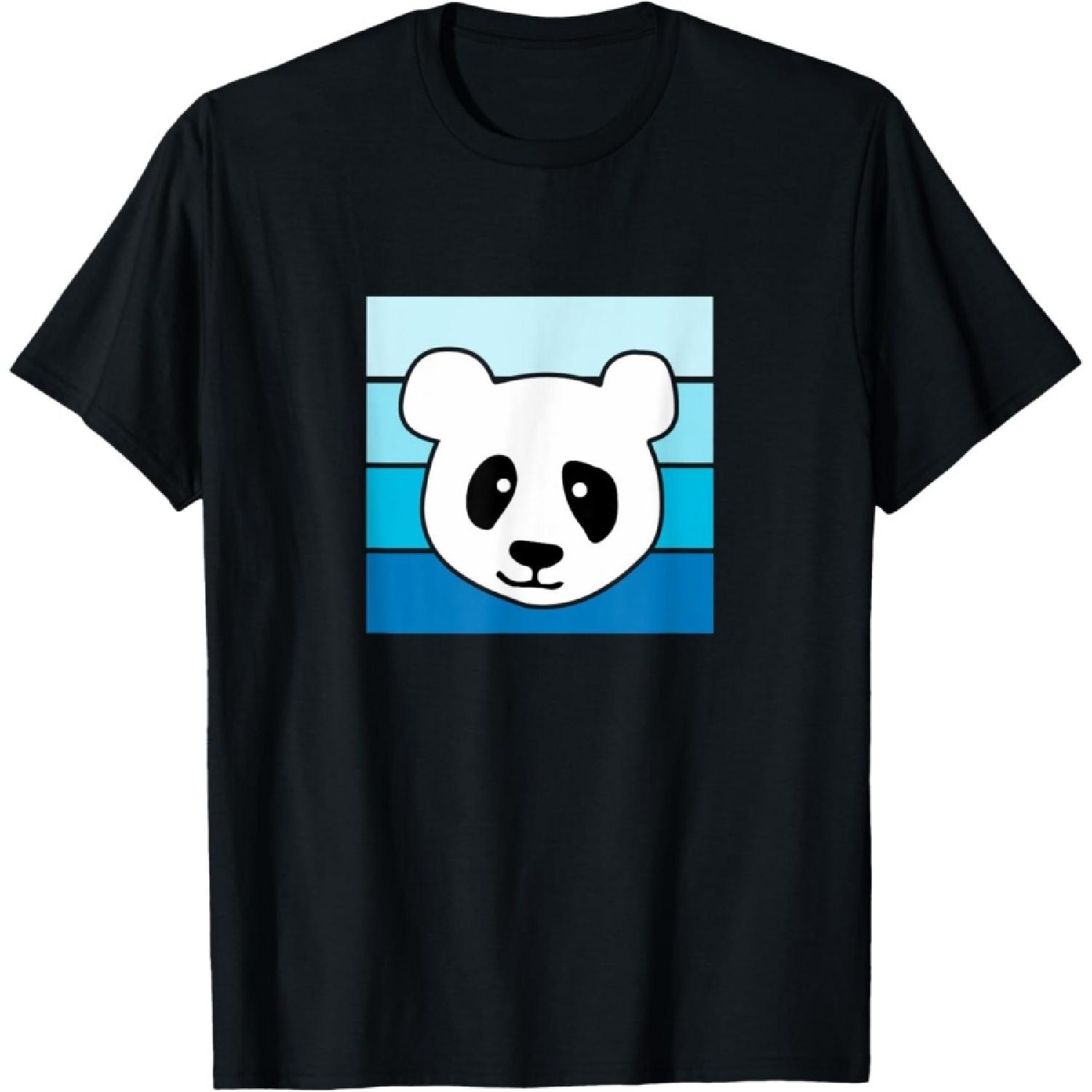 Retro Panda Design Vintage Animal Panda Bear T-Shirt S