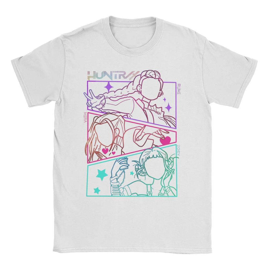 Summer Men Women Huntrix T Shirts Kpop Demon Hunters  Cotton Clothes Creative Short Sleeve Round Neck Shirt Graphic T-Shirts Top