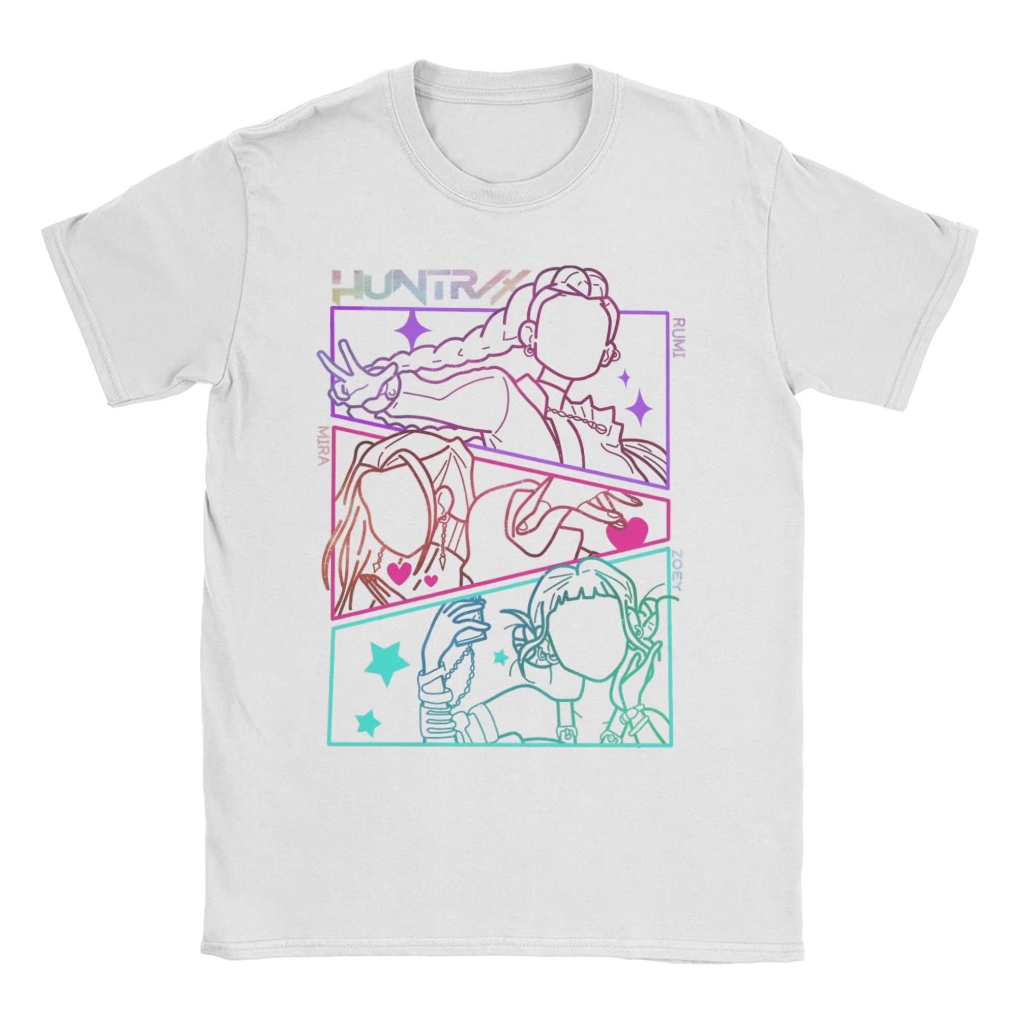 

Summer Men Women Huntrix T Shirts Kpop Demon Hunters Cotton Clothes Creative Short Sleeve Round Neck Shirt Graphic T-Shirts Top S